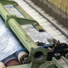 Jacquard Webstuhl in der Leinenmanufaktur Hoffmann