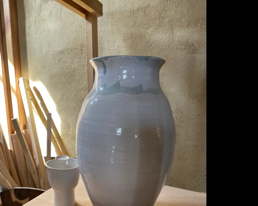 Handwerkskammer zu Leipzig große Vase mit Glasur