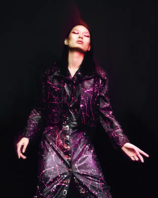 Violet Nights Editorial featured on Kaltblut magazine presenting tHERAPY Items. Styling by Emily Hawkings. Images by Terry Whitaker